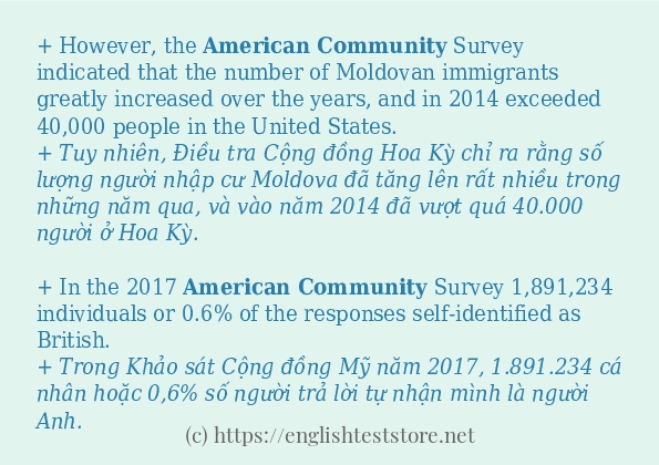 American community cách sử dụng trong câu và ví dụ