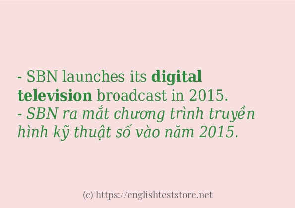 Các cách dùng từ Digital television