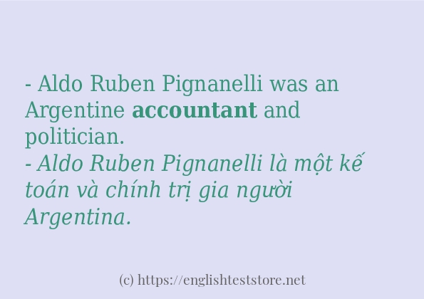 Các cách dùng từ accountant