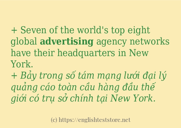 Các cách dùng từ advertising