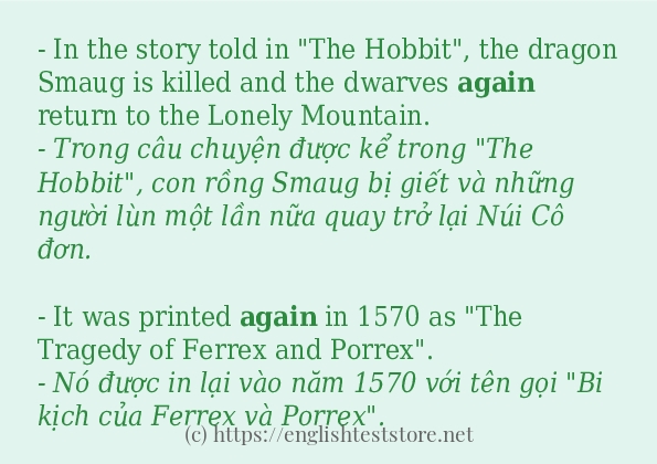 Các cách dùng từ again Các cách dùng từ again
