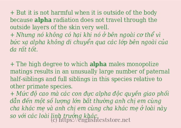 Các cách dùng từ alpha Các cách dùng từ alpha