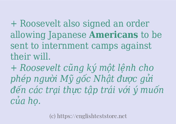 Các cách dùng từ americans