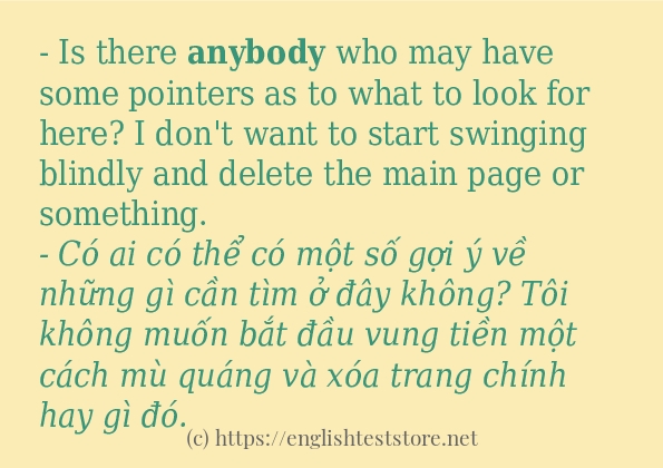 Các cách dùng từ anybody