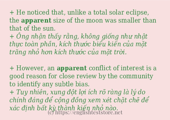 Các cách dùng từ apparent