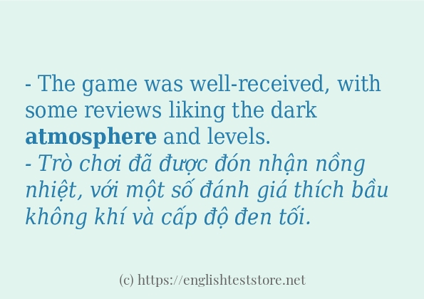 Các cách dùng từ atmosphere Các cách dùng từ atmosphere