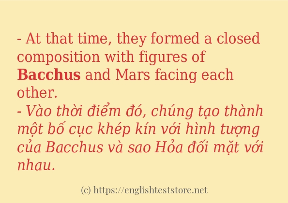 Các cách dùng từ bacchus