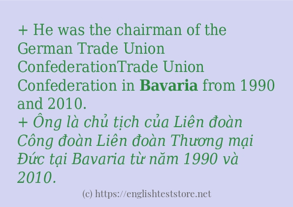Các cách dùng từ bavaria