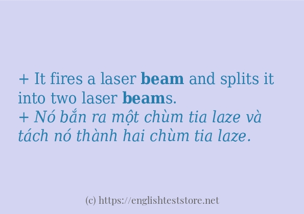 Các cách dùng từ beam