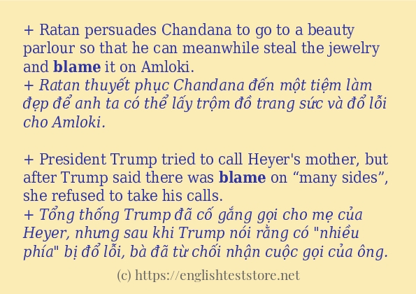 Các cách dùng từ blame