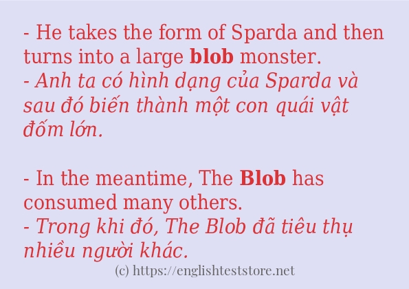 Các cách dùng từ blob Các cách dùng từ blob