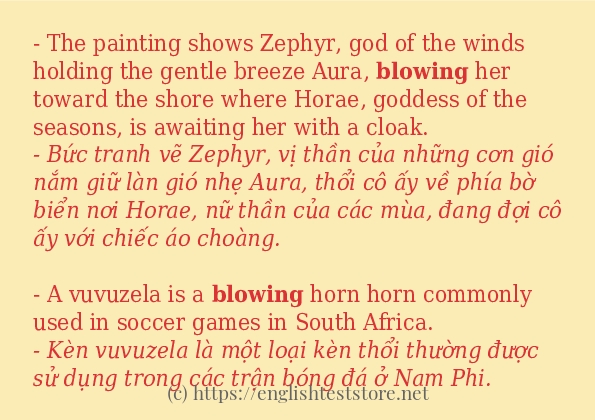 Các cách dùng từ blowing Các cách dùng từ blowing