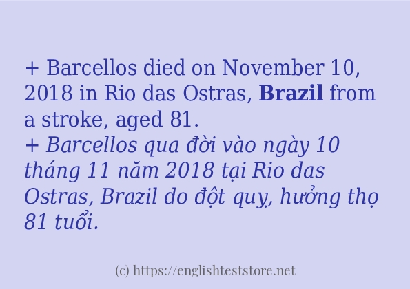 Các cách dùng từ brazil