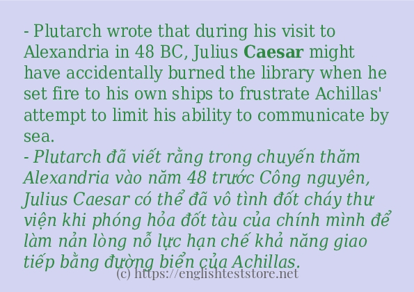 Các cách dùng từ caesar Các cách dùng từ caesar