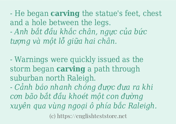 Các cách dùng từ carving