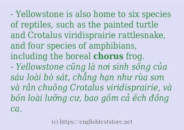 Các cách dùng từ chorus