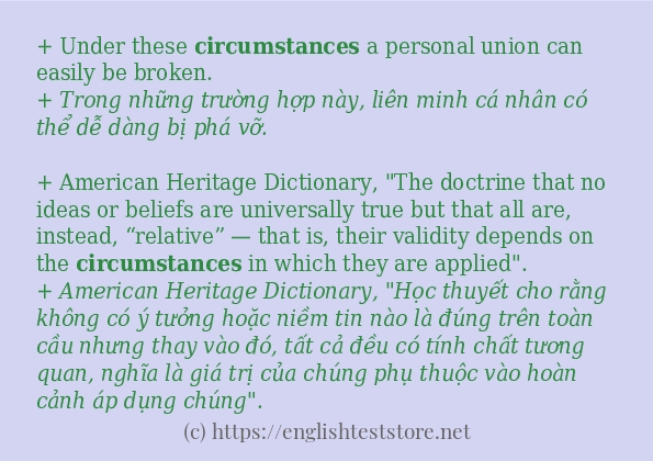 Các cách dùng từ circumstances Các cách dùng từ circumstances
