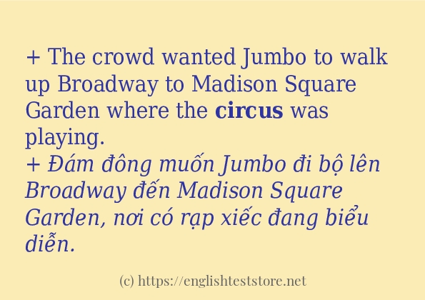Các cách dùng từ circus