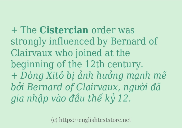 Các cách dùng từ cistercian