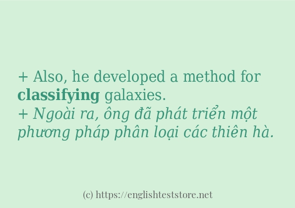Các cách dùng từ classifying Các cách dùng từ classifying