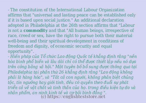 Các cách dùng từ commodity