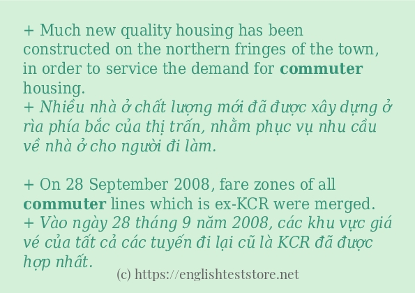 Các cách dùng từ commuter