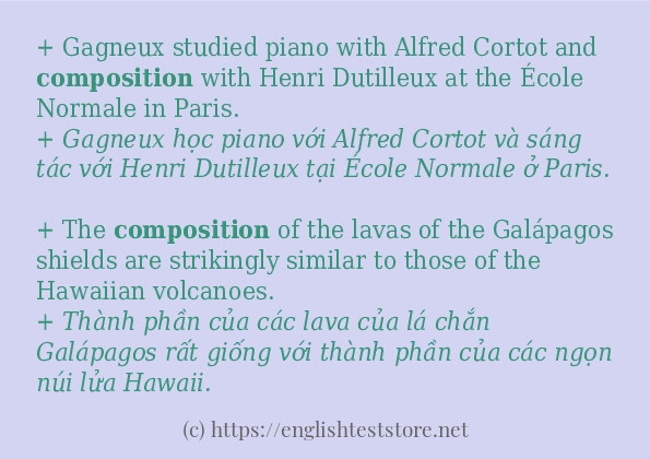 Các cách dùng từ composition