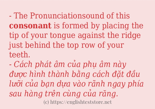Các cách dùng từ consonant
