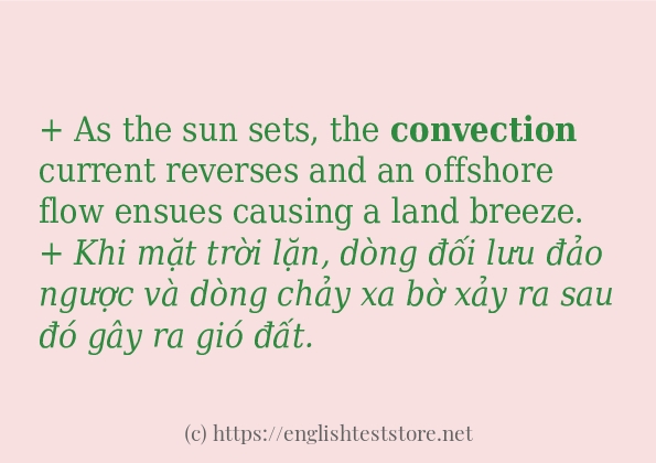 Các cách dùng từ convection