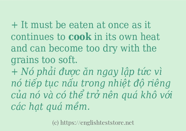 Các cách dùng từ cook Các cách dùng từ cook