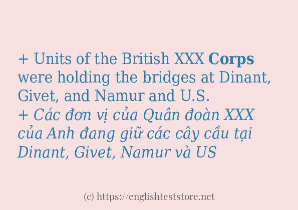 Các cách dùng từ corps Các cách dùng từ corps