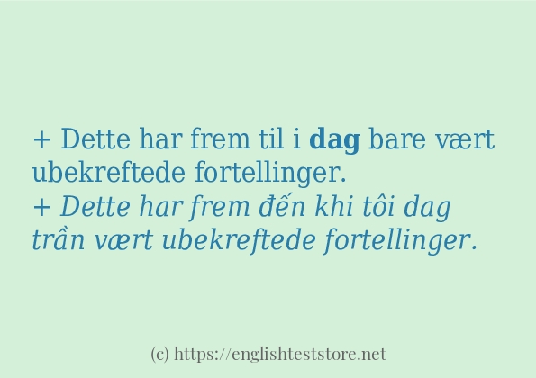 Các cách dùng từ dag