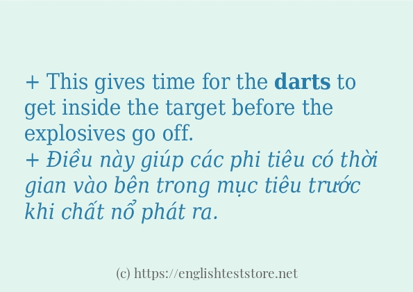 Các cách dùng từ darts