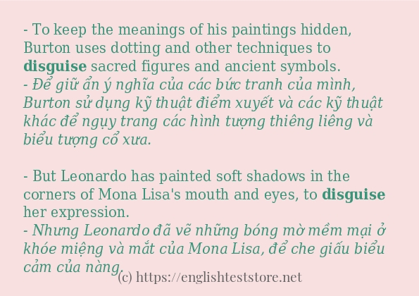 Các cách dùng từ disguise Các cách dùng từ disguise