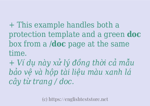 Các cách dùng từ doc