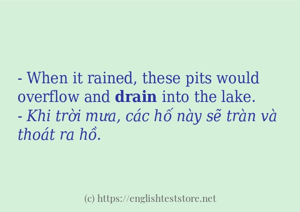 Các cách dùng từ drain