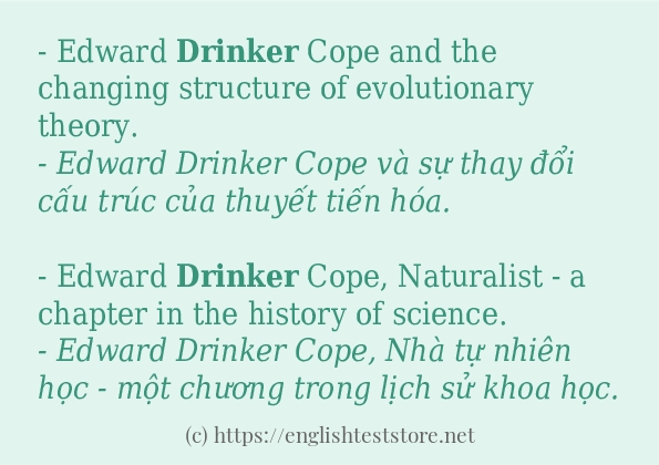 Các cách dùng từ drinker