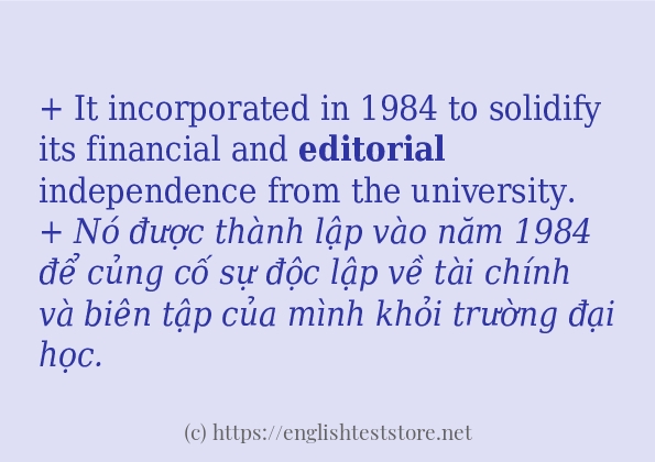 Các cách dùng từ editorial Các cách dùng từ editorial
