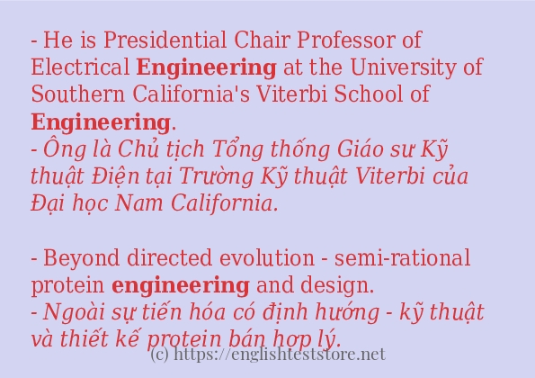 Các cách dùng từ engineering