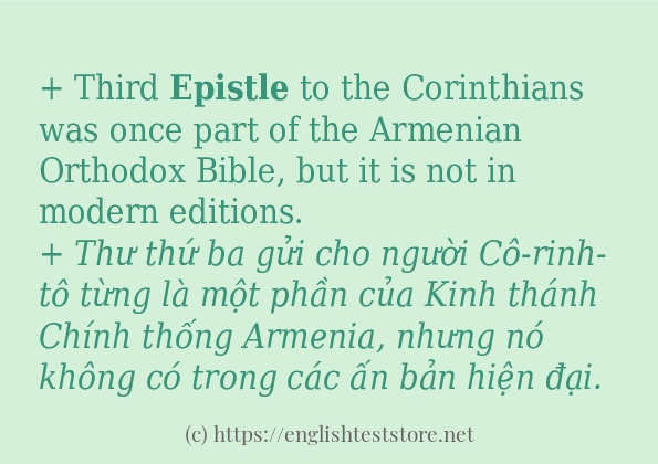 Các cách dùng từ epistle