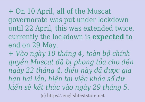 Các cách dùng từ expected Các cách dùng từ expected