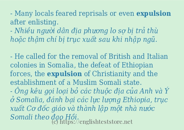 Các cách dùng từ expulsion Các cách dùng từ expulsion