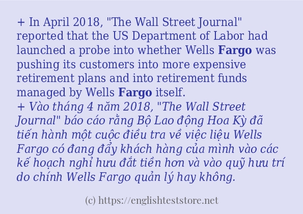 Các cách dùng từ fargo