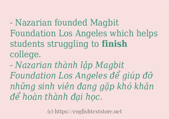Các cách dùng từ finish