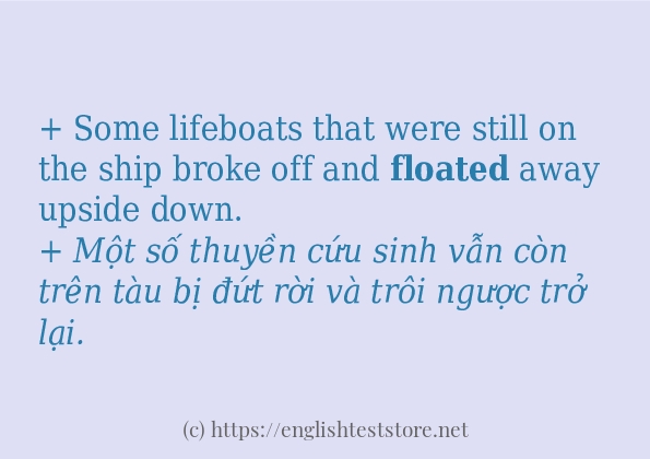 Các cách dùng từ floated