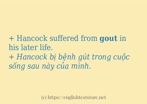Các cách dùng từ gout