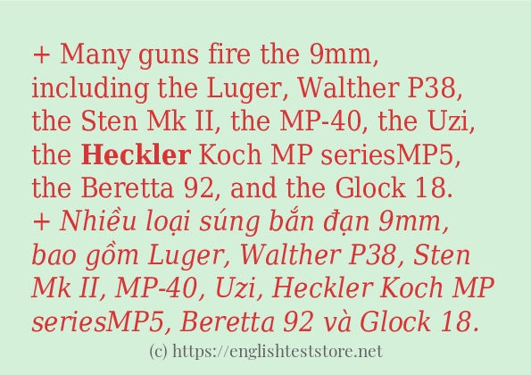 Các cách dùng từ heckler