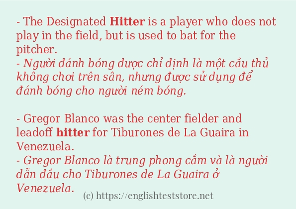 Các cách dùng từ hitter Các cách dùng từ hitter