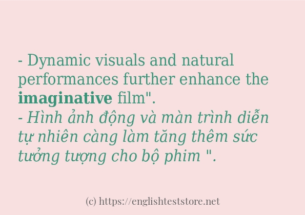 Các cách dùng từ imaginative