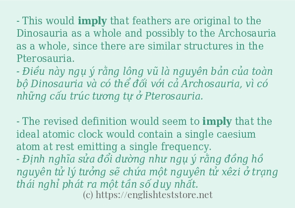 Các cách dùng từ imply